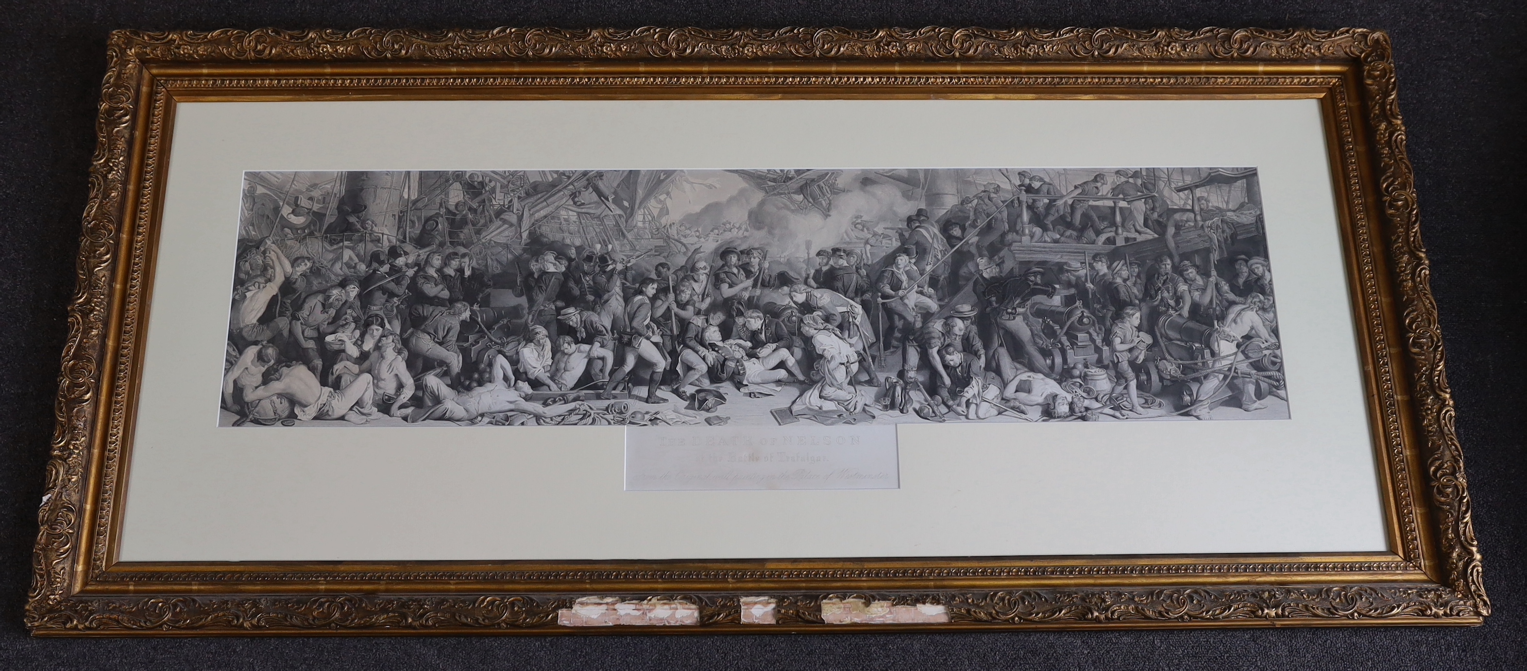 Stocks & Sharpe after Daniel Maclise R.A. (1806-1870), pair of line engravings, 'The meeting of Wellington and Blücher at La Belle Alliance on the field of Waterloo' and 'The Death of Nelson on the Victory, Battle of Tra